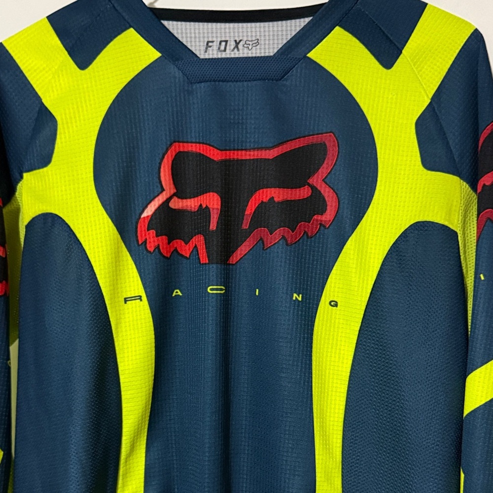Fox Racing Jersey - Navy and Neon Yellow
